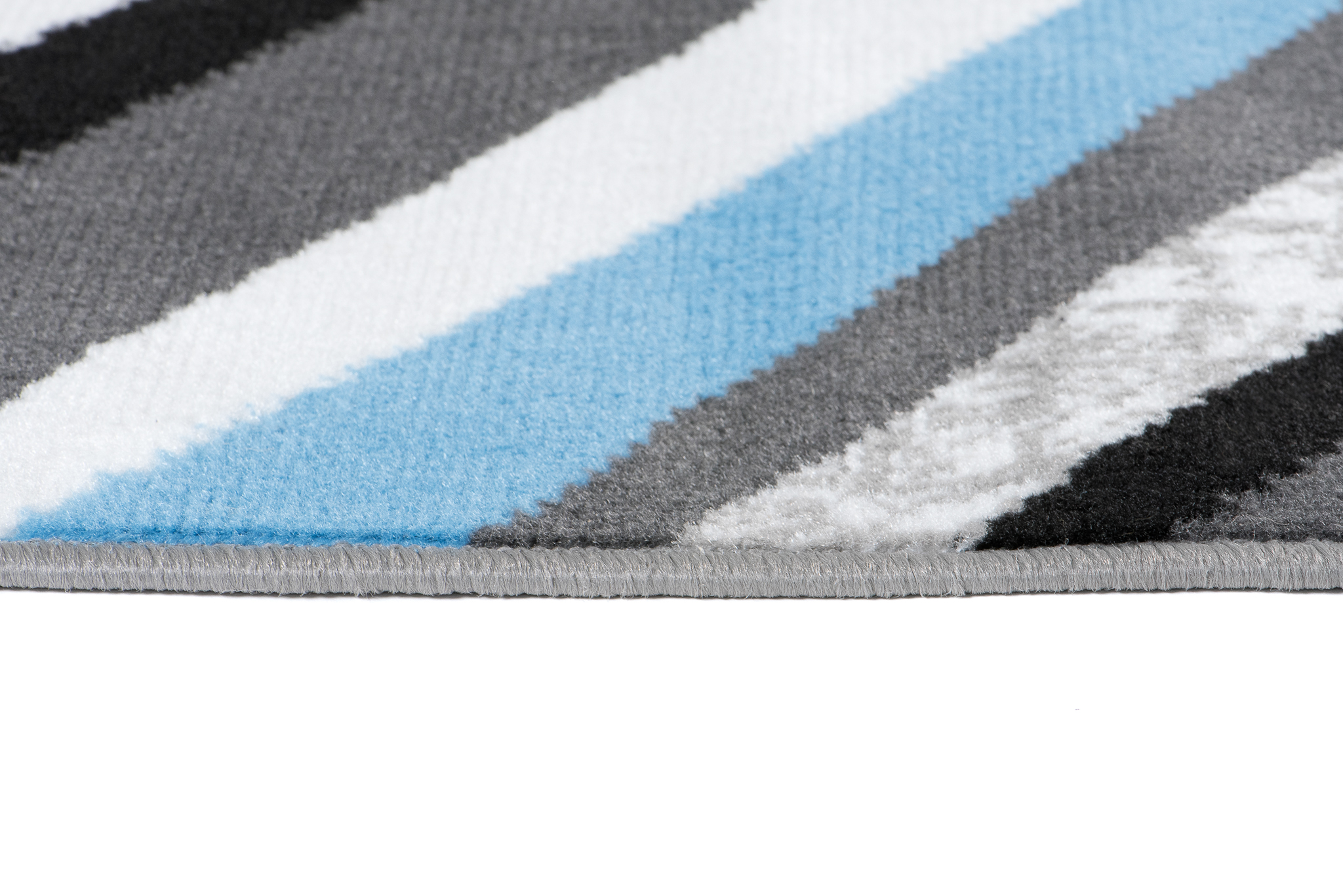 Covor Traversă Maya Gri Albastru Geometric Linii