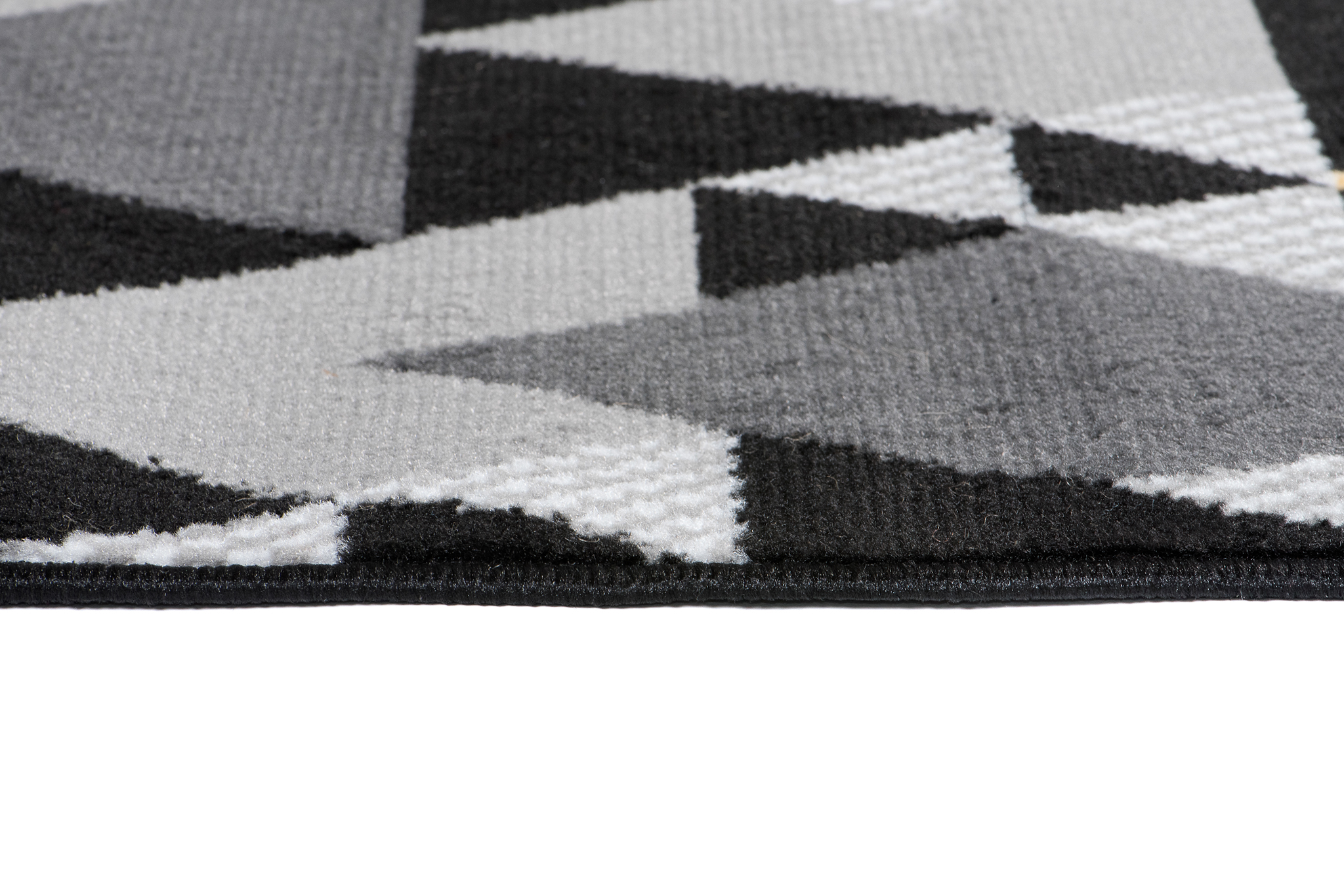 Covor Traversă Maya Gri Galben Geometric Triunghiuri