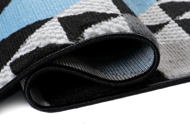 Covor Traversă Maya Gri Albastru Geometric Triunghiuri