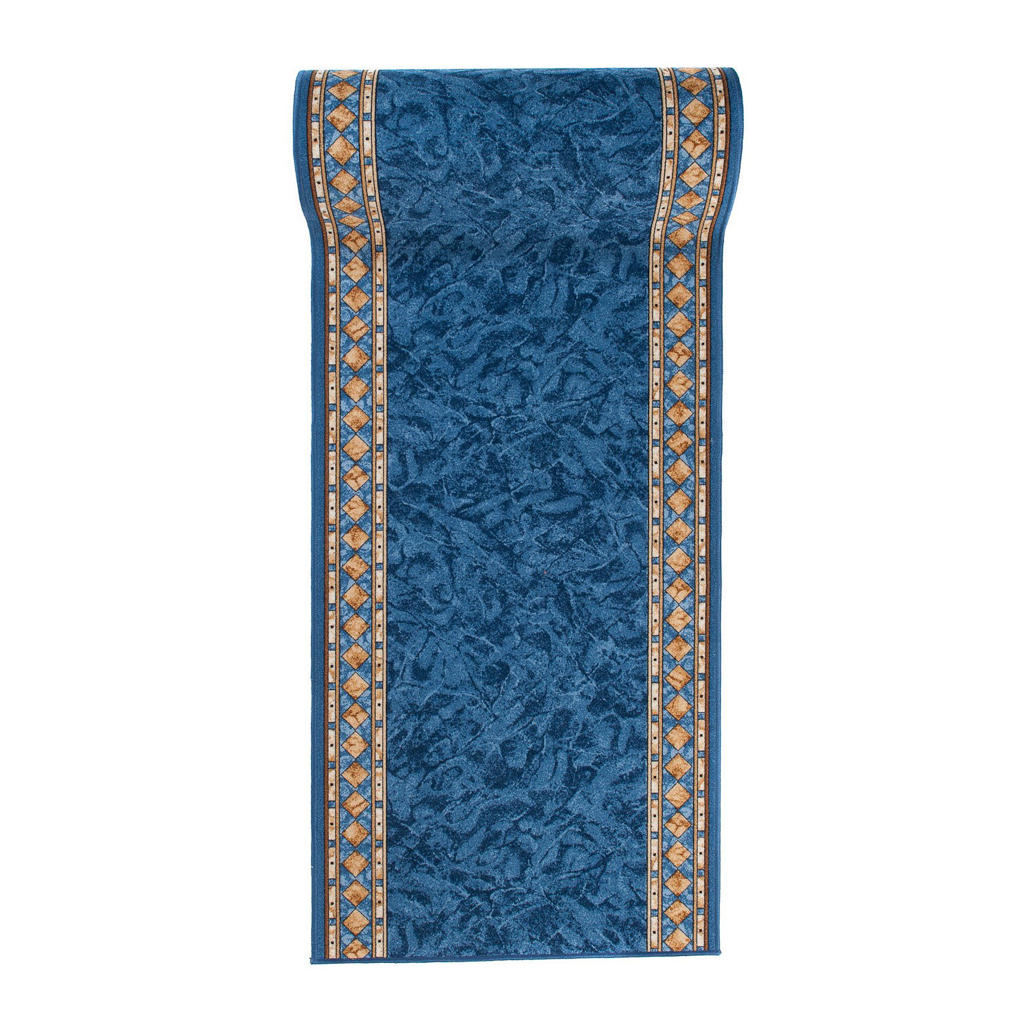 Covor Traversă Antiderapant Albastru Ornamente