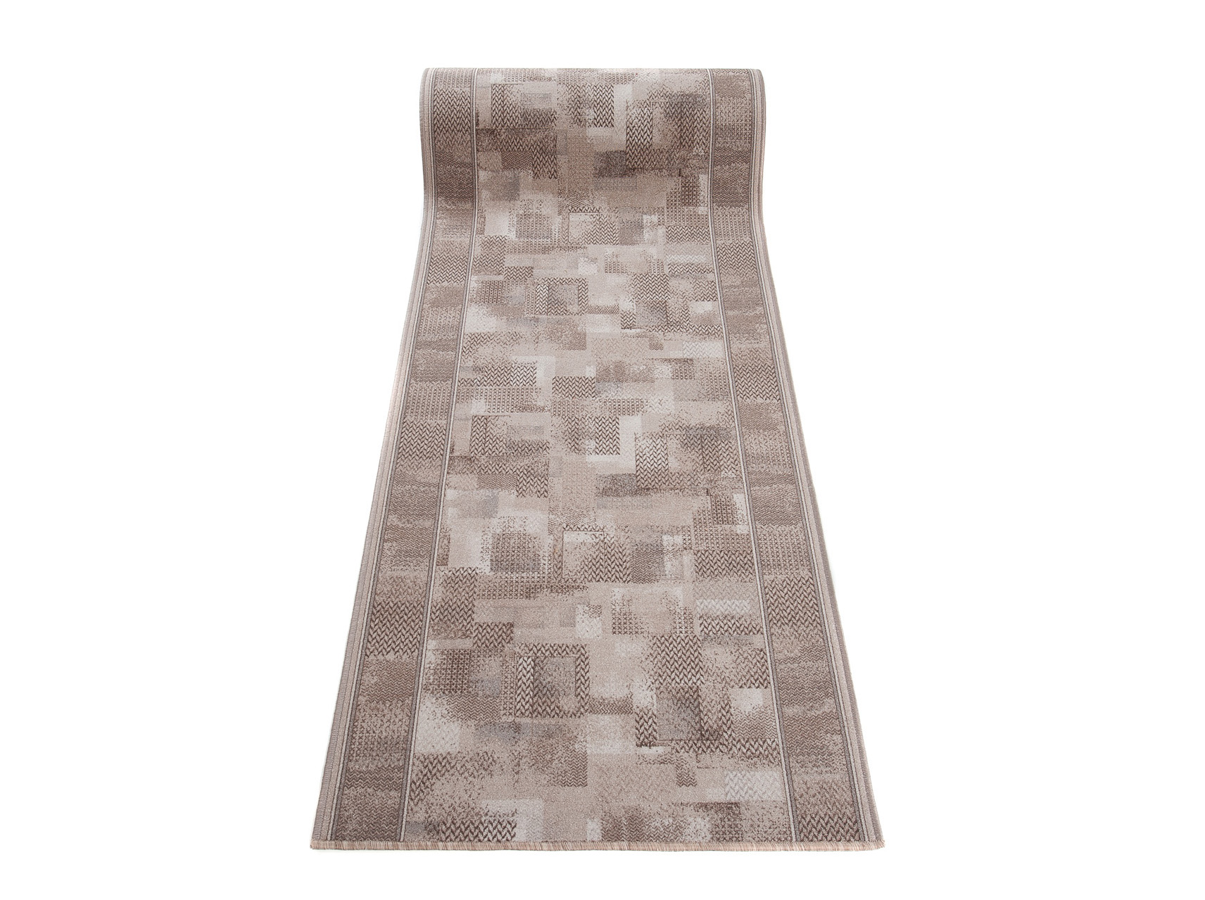 Covor Traversă Antiderapant Bej Patchwork