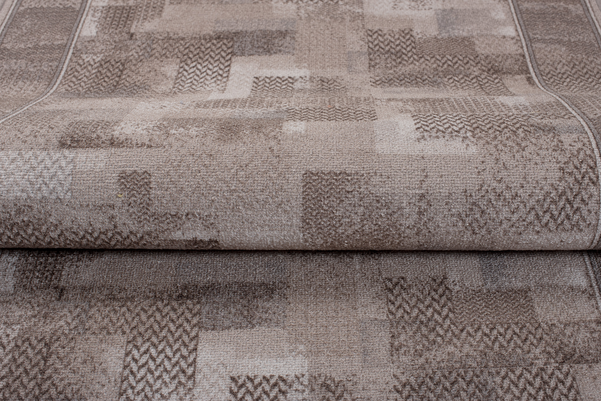 Covor Traversă Antiderapant Bej Patchwork