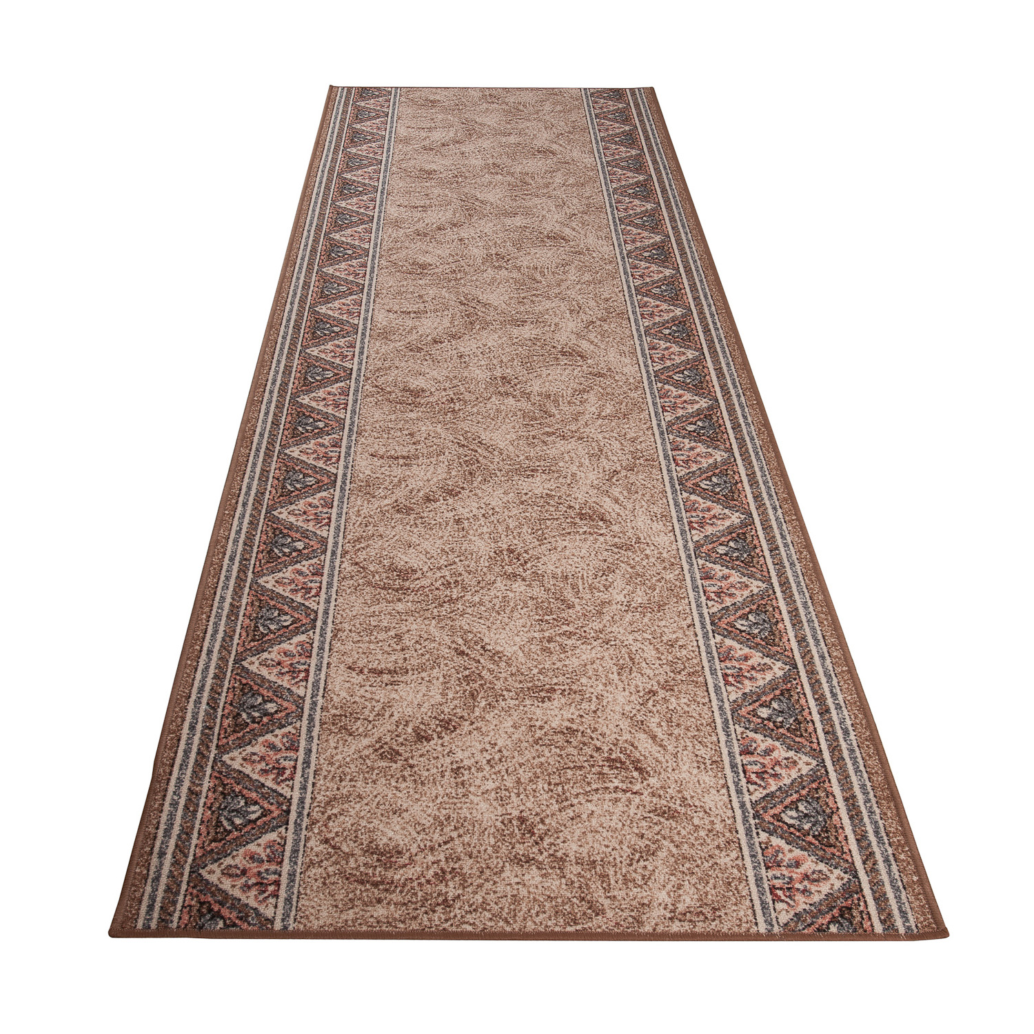 Covor Traversă Maro Triunghiuri