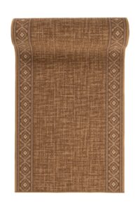 Covor Traversă Antiderapant Maro Rombe