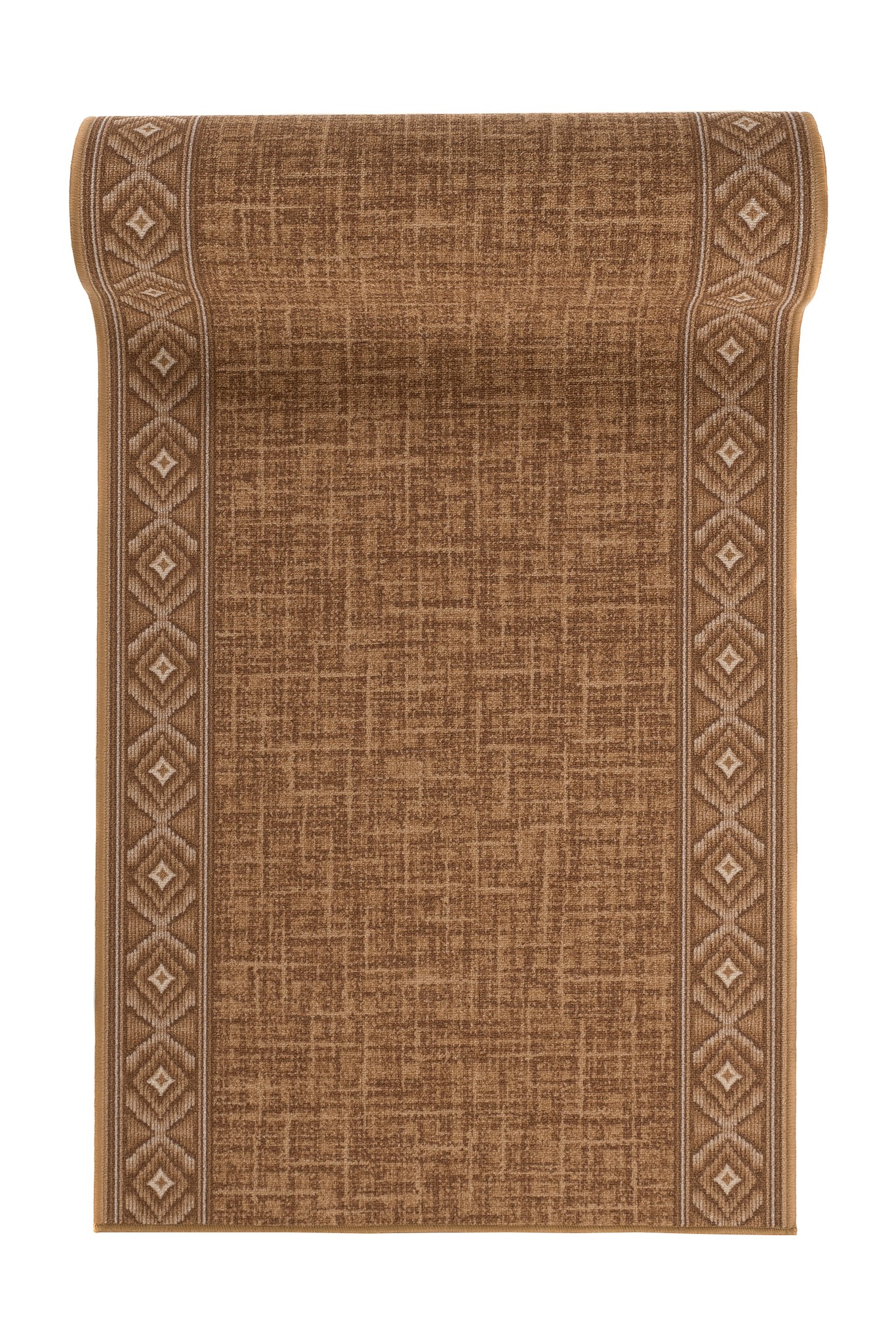 Covor Traversă Antiderapant Maro Rombe