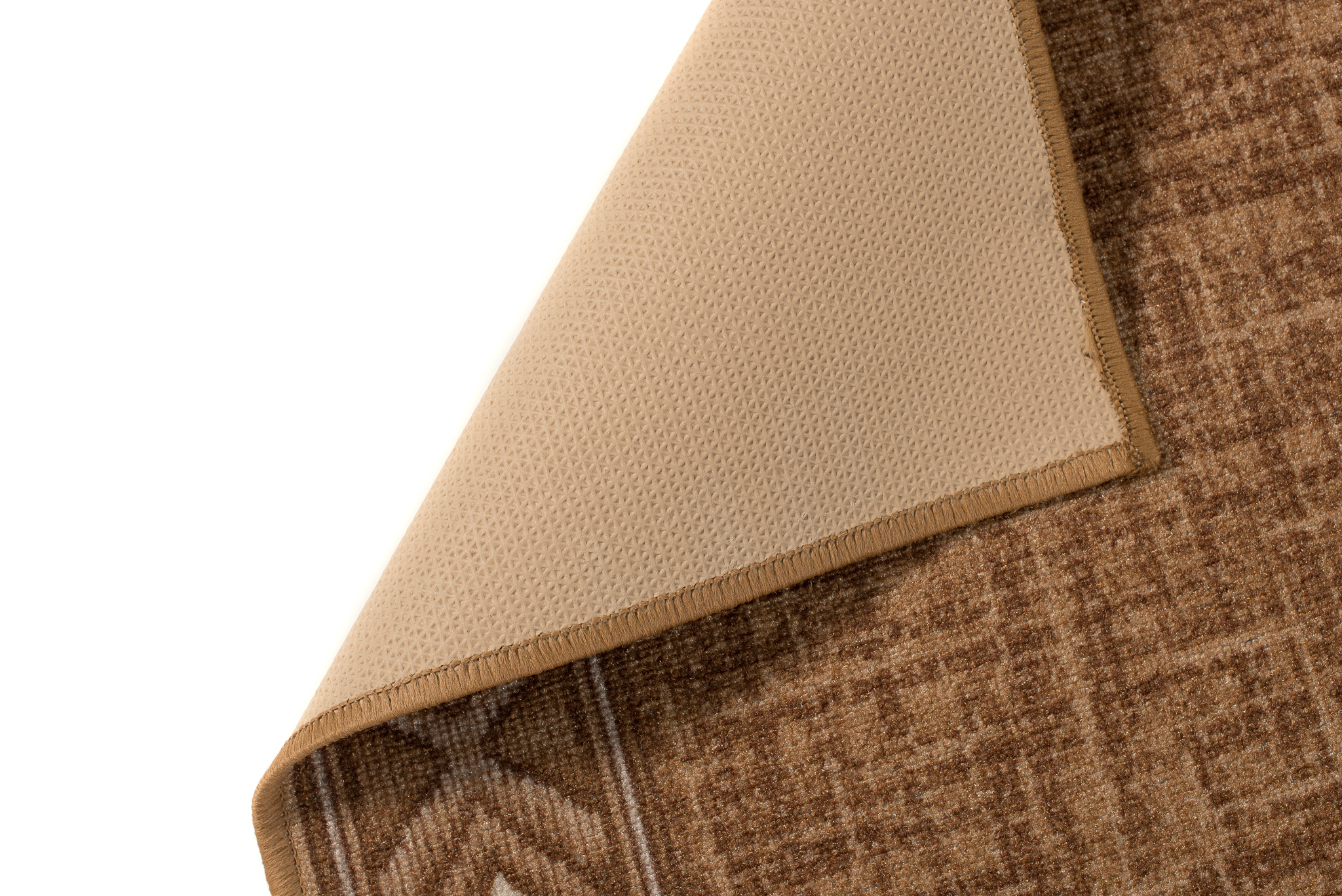 Covor Traversă Antiderapant Maro Rombe