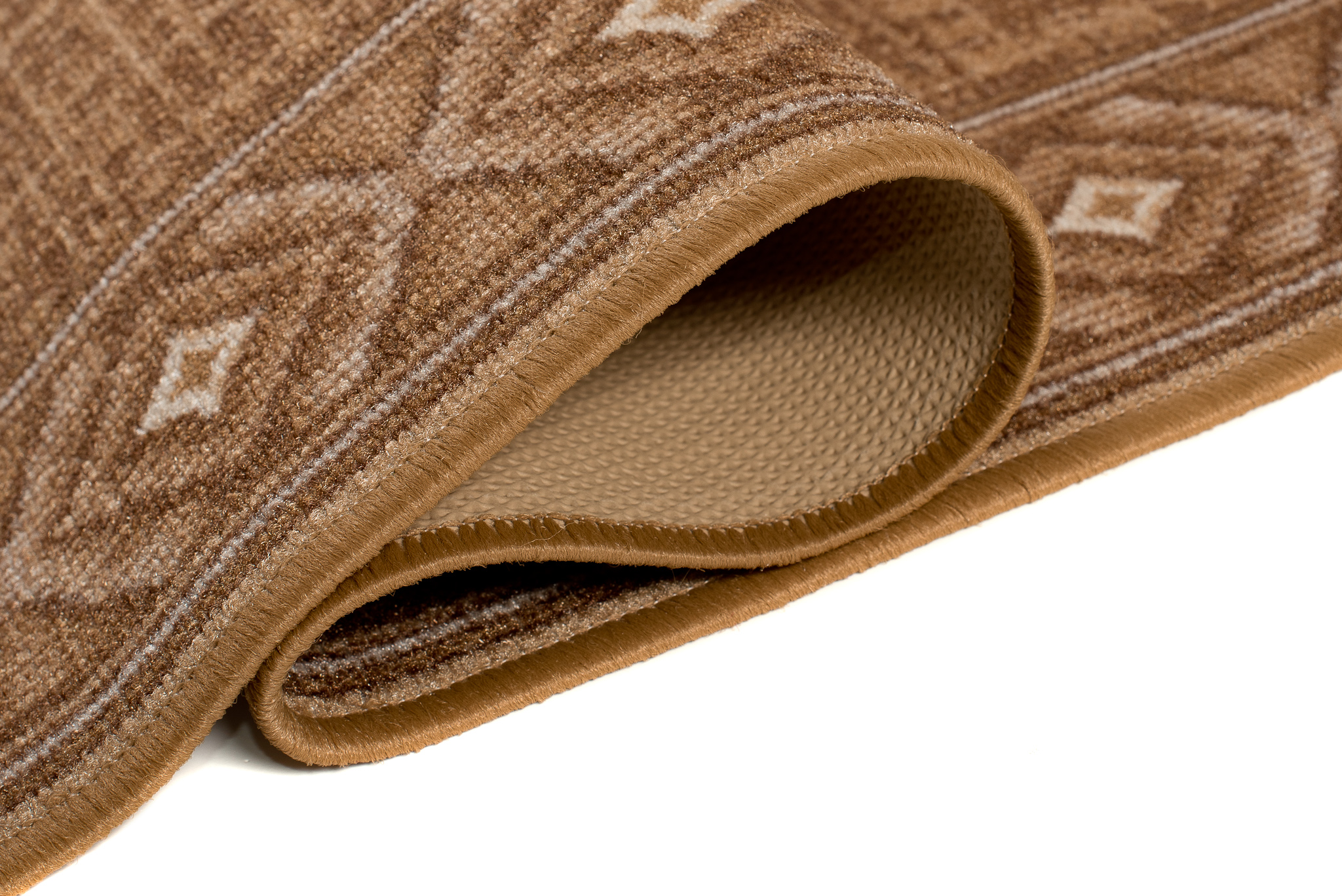 Covor Traversă Antiderapant Maro Rombe