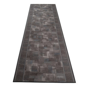 Covor Traversă Antiderapant Gri Închis Albastru Închis