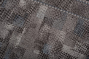 Covor Traversă Antiderapant Gri Închis Albastru Închis