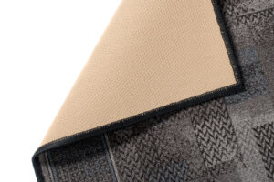 Covor Traversă Antiderapant Gri Închis Albastru Închis