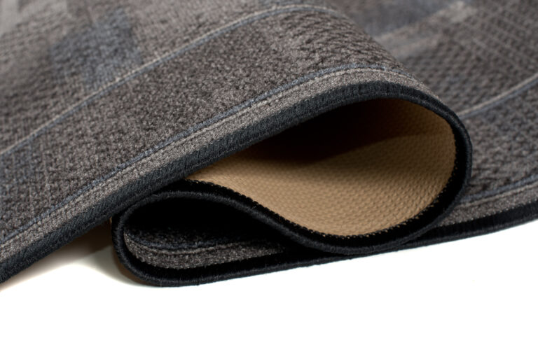 Covor Traversă Antiderapant Gri Închis Albastru Închis