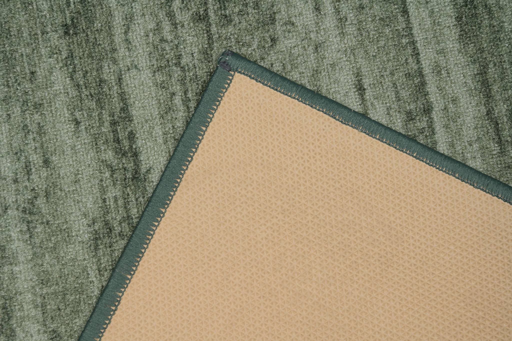 Covor Traversă Antiderapant Verde Ramă