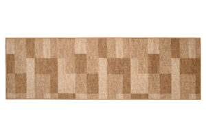 Covor Traversă Antiderapant Bej Geometric