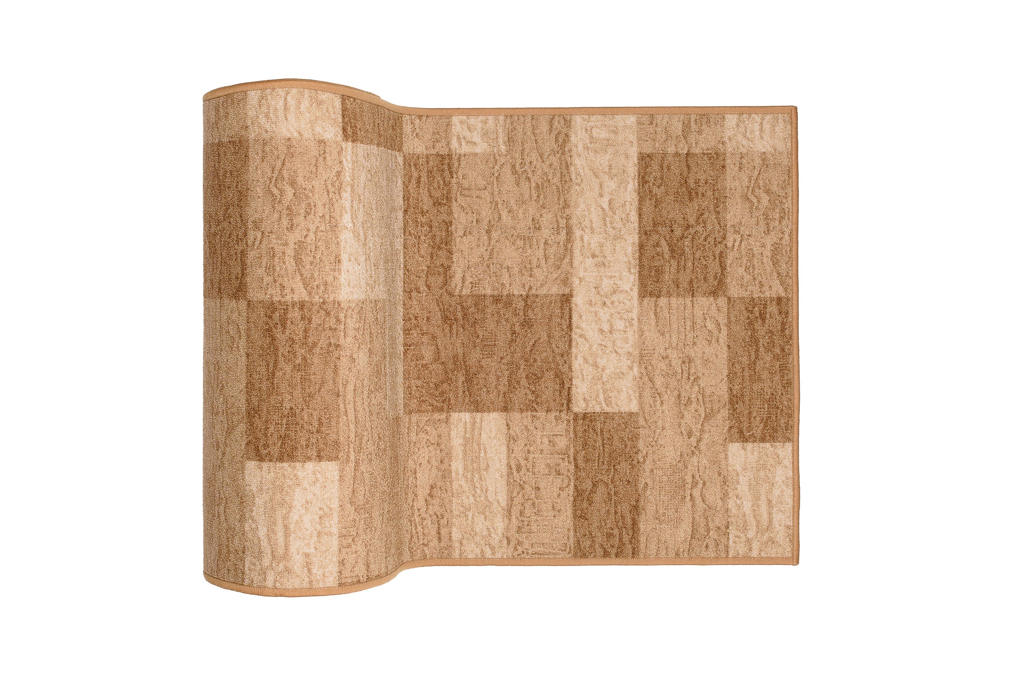 Covor Traversă Antiderapant Bej Geometric