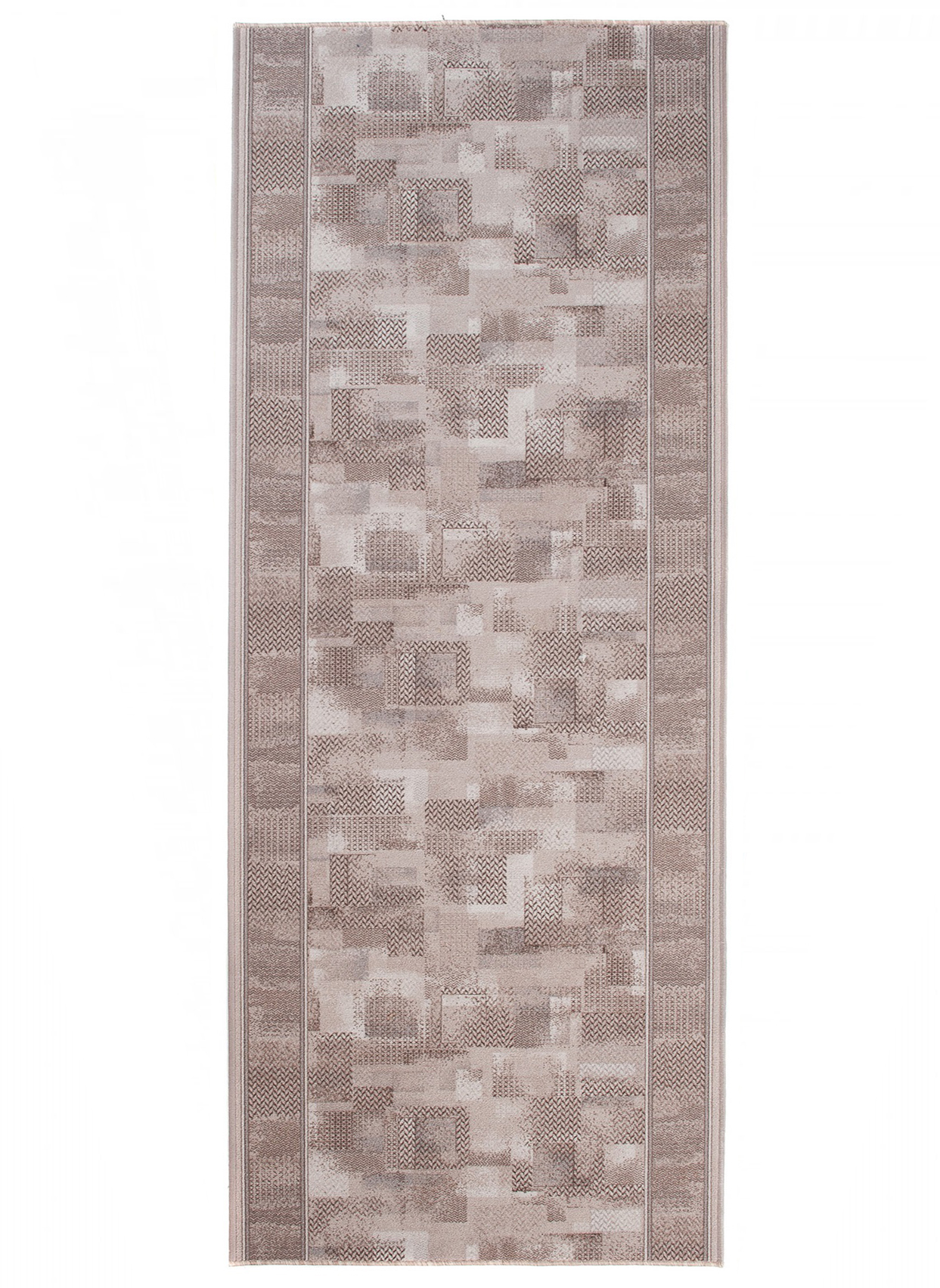 Covor Traversă Antiderapant Bej Patchwork