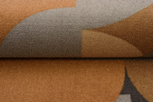 Covor Traversă Antiderapant Maro Gri Semicercuri