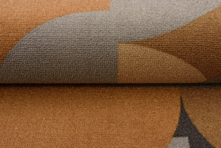 Covor Traversă Antiderapant Maro Gri Semicercuri