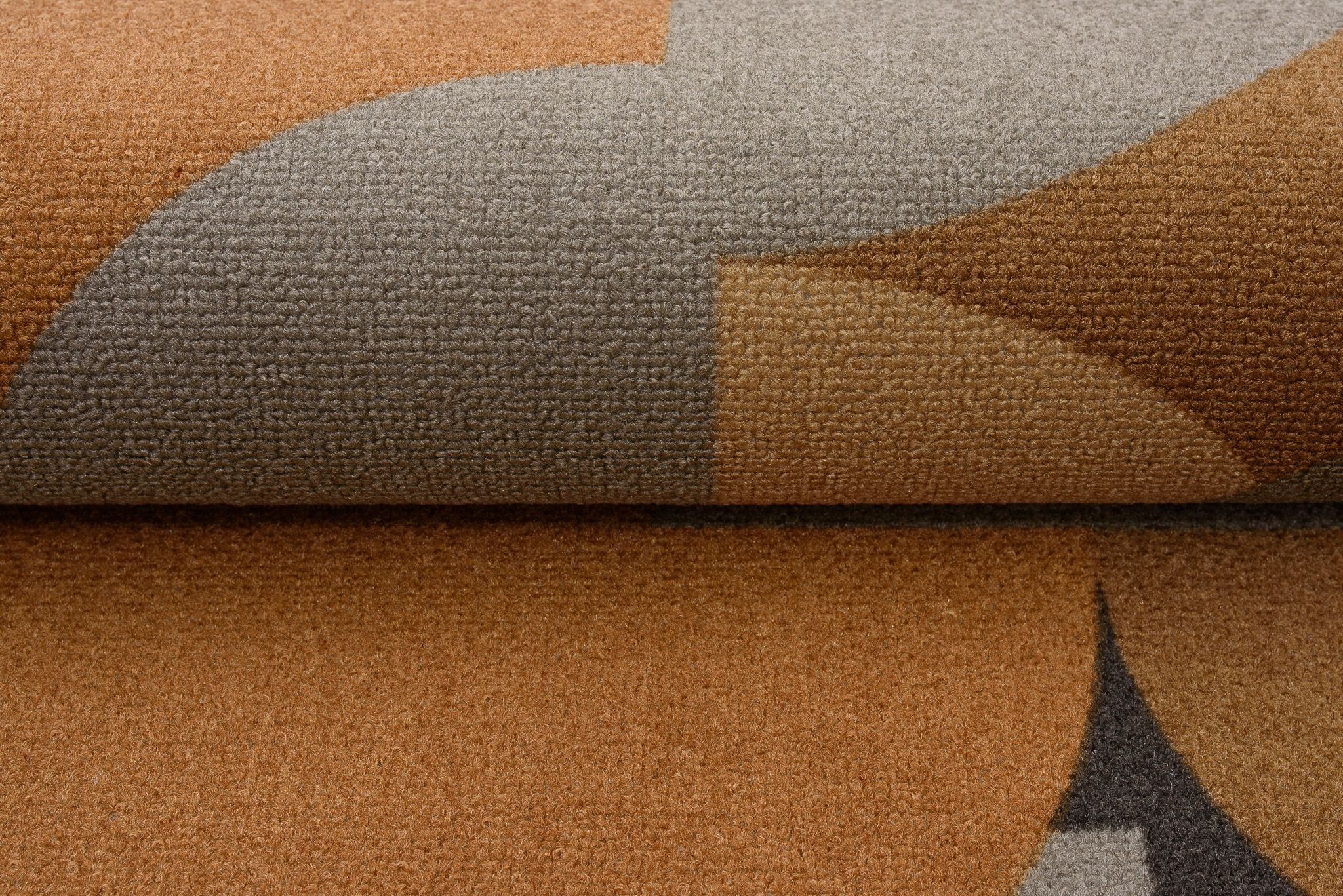 Covor Traversă Antiderapant Maro Gri Semicercuri