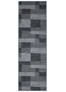 Covor Traversă Antiderapant Gri Geometric