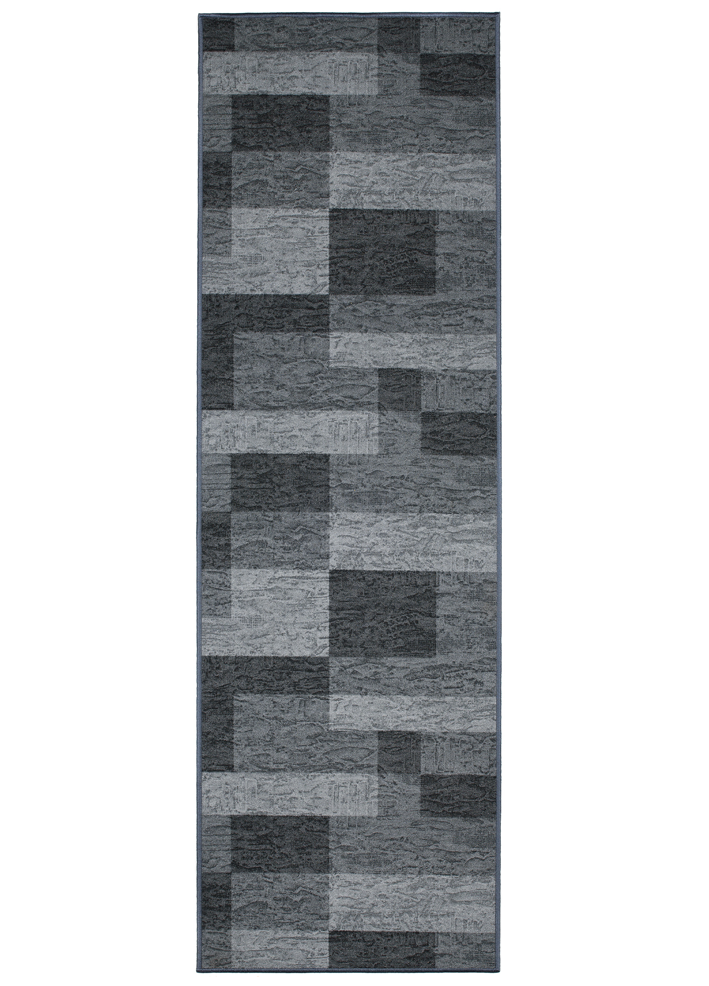 Covor Traversă Antiderapant Gri Geometric