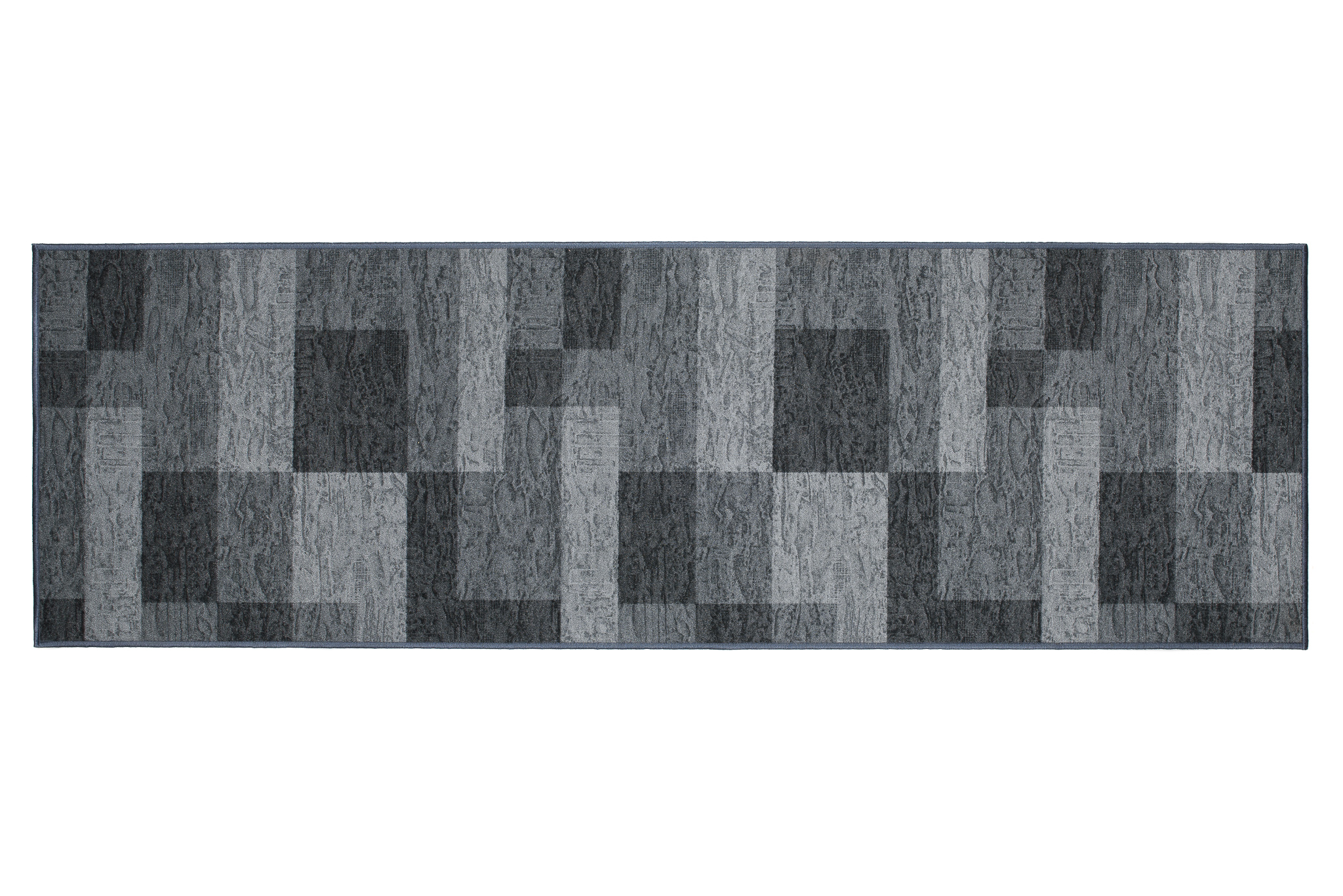 Covor Traversă Antiderapant Gri Geometric