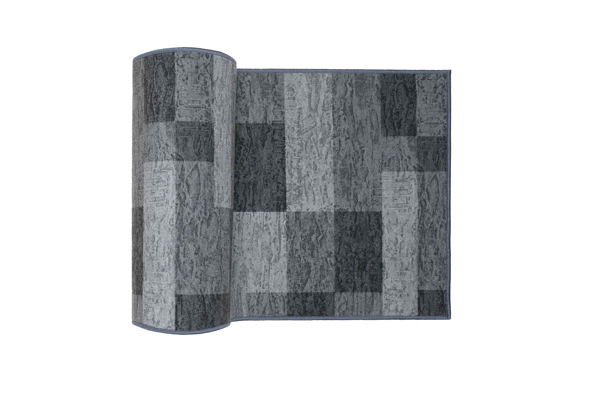 Covor Traversă Antiderapant Gri Geometric