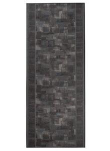 Covor Traversă Antiderapant Gri Închis Albastru Închis