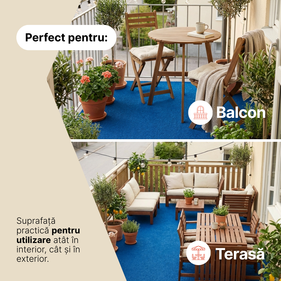 Gazon Artificial Garden Albastră 7mm