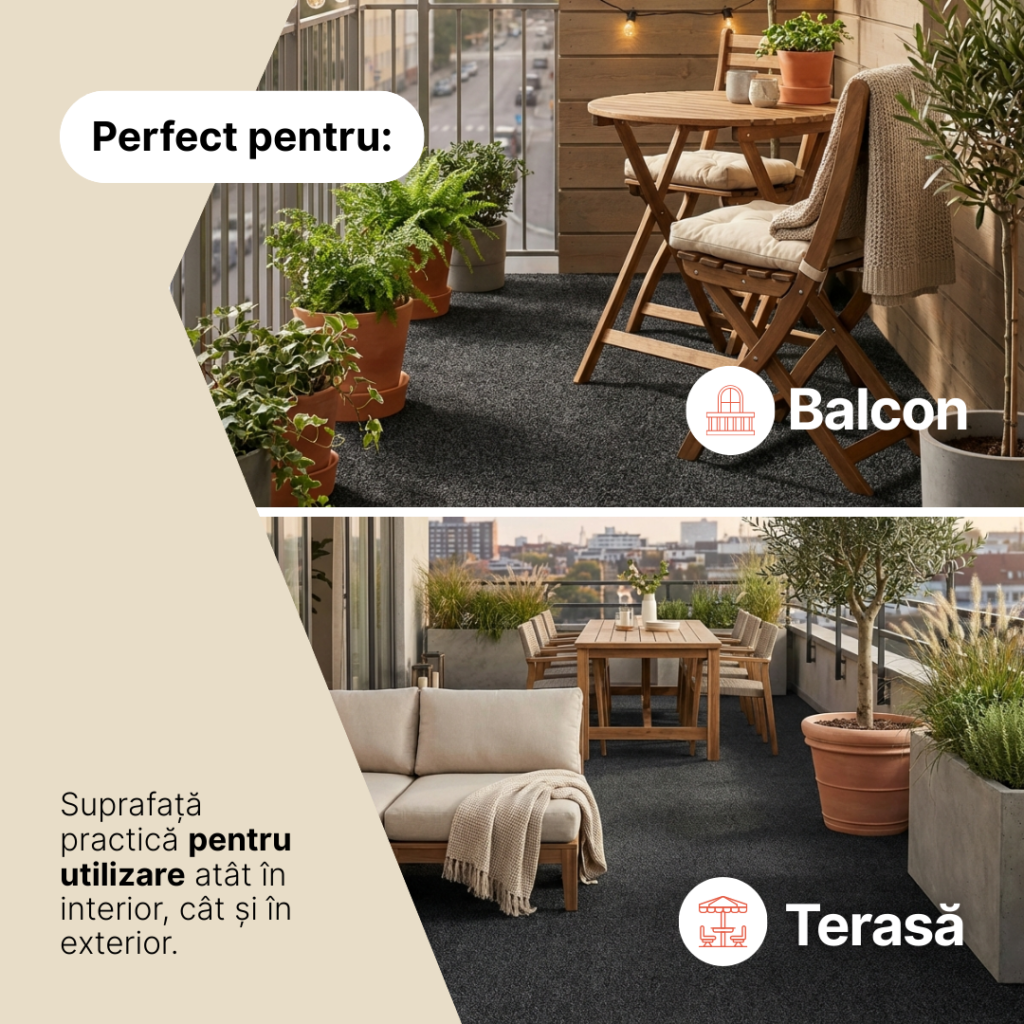 Gazon Artificial Garden Antracit 7mm