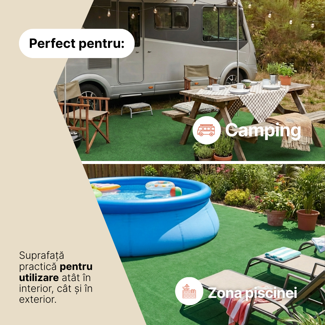 Gazon Artificial Garden Verde Deschis 7mm