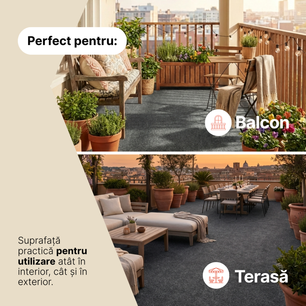 Gazon Artificial Pemba Gri 4mm