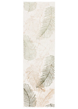 Covor Traversă Crystal Bej Verde Frunze