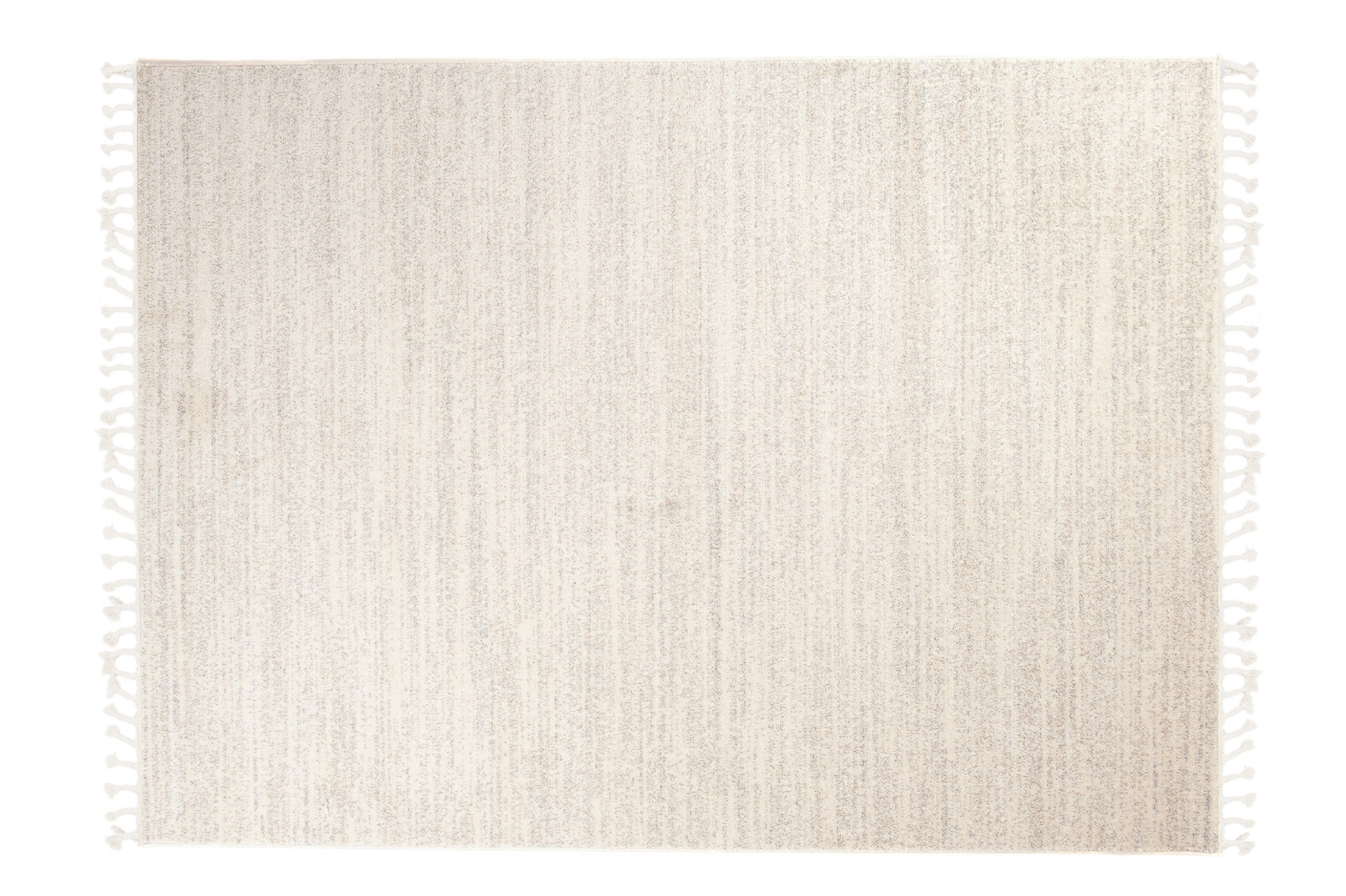 Covor Sari cu Franjuri Crem Deschis