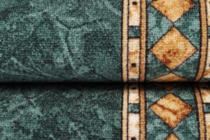 Covor Traversă Antiderapant Verde Ornamente