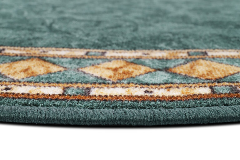 Covor Traversă Antiderapant Verde Ornamente