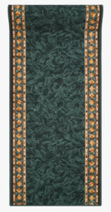 Covor Traversă Antiderapant Verde Ornamente