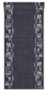 Covor Traversă Antiderapant Gri Închis Ramă