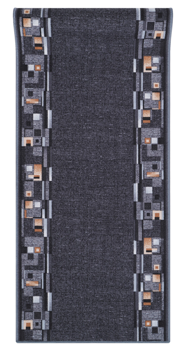 Covor Traversă Antiderapant Gri Închis Ramă