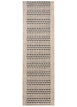 Covor Traversă Melissa Maro Negru Dungi Indoor Outdoor