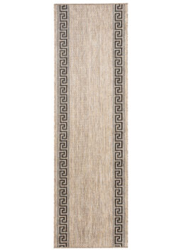 Covor Traversă Melissa Maro Negru ZigZag Indoor Outdoor