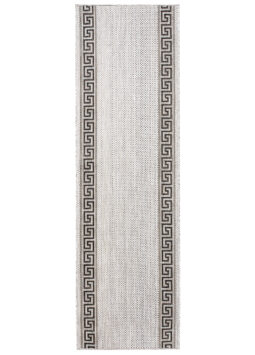 Covor Traversă Melissa Gri Negru ZigZag Indoor Outdoor