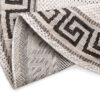 Covor Melissa Rotund Gri Negru ZigZag Indoor Outdoor