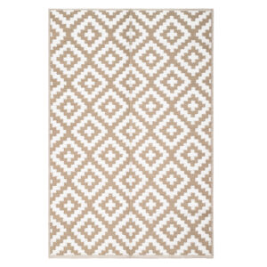 Covor Ibiza Outdoor reversibil impermeabil bej alb