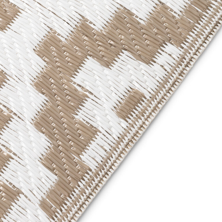 Covor Ibiza Outdoor reversibil impermeabil bej alb