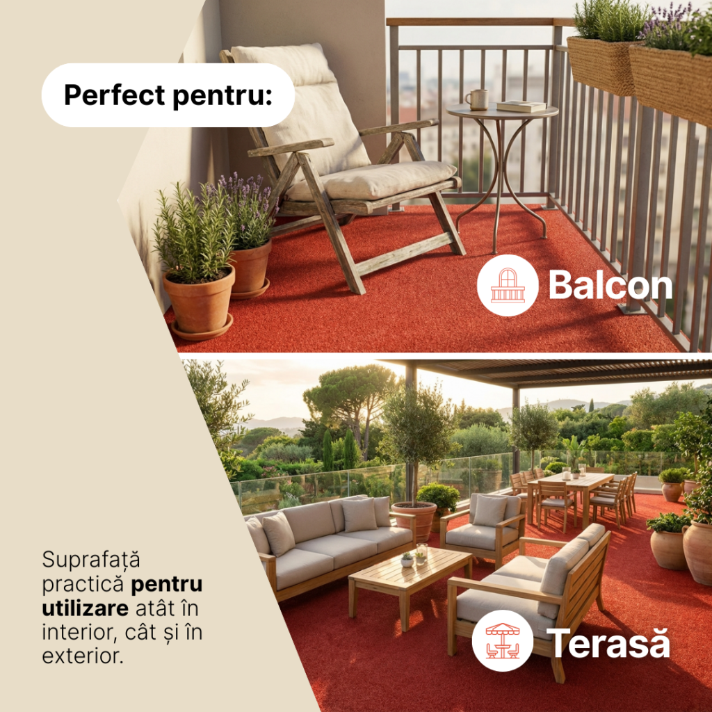 Gazon Artificial Pemba Roșie 4mm