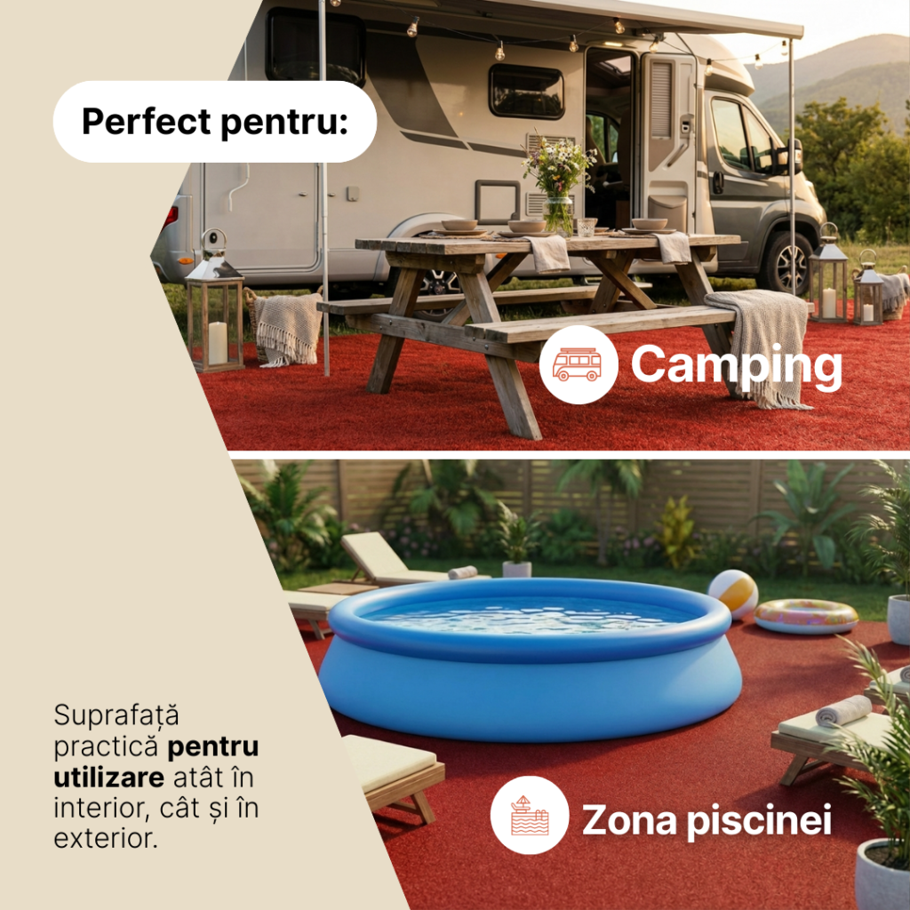 Gazon Artificial Pemba Roșie 4mm