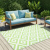 Covor Ibiza Outdoor reversibil impermeabil verde alb