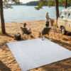 Covor Ibiza Outdoor reversibil impermeabil gri alb romburi