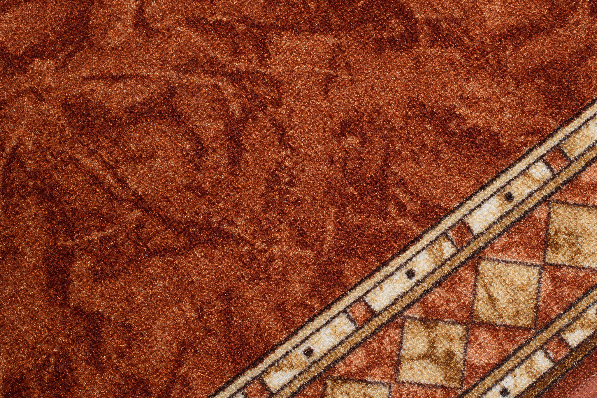 Covor Traversă Antiderapant Teracotă Ornamente