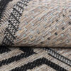 Covor Melissa Rotund Maro Negru ZigZag Indoor Outdoor